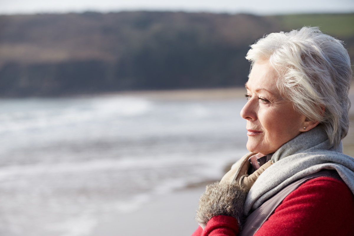 Senior woman looking at the sea
