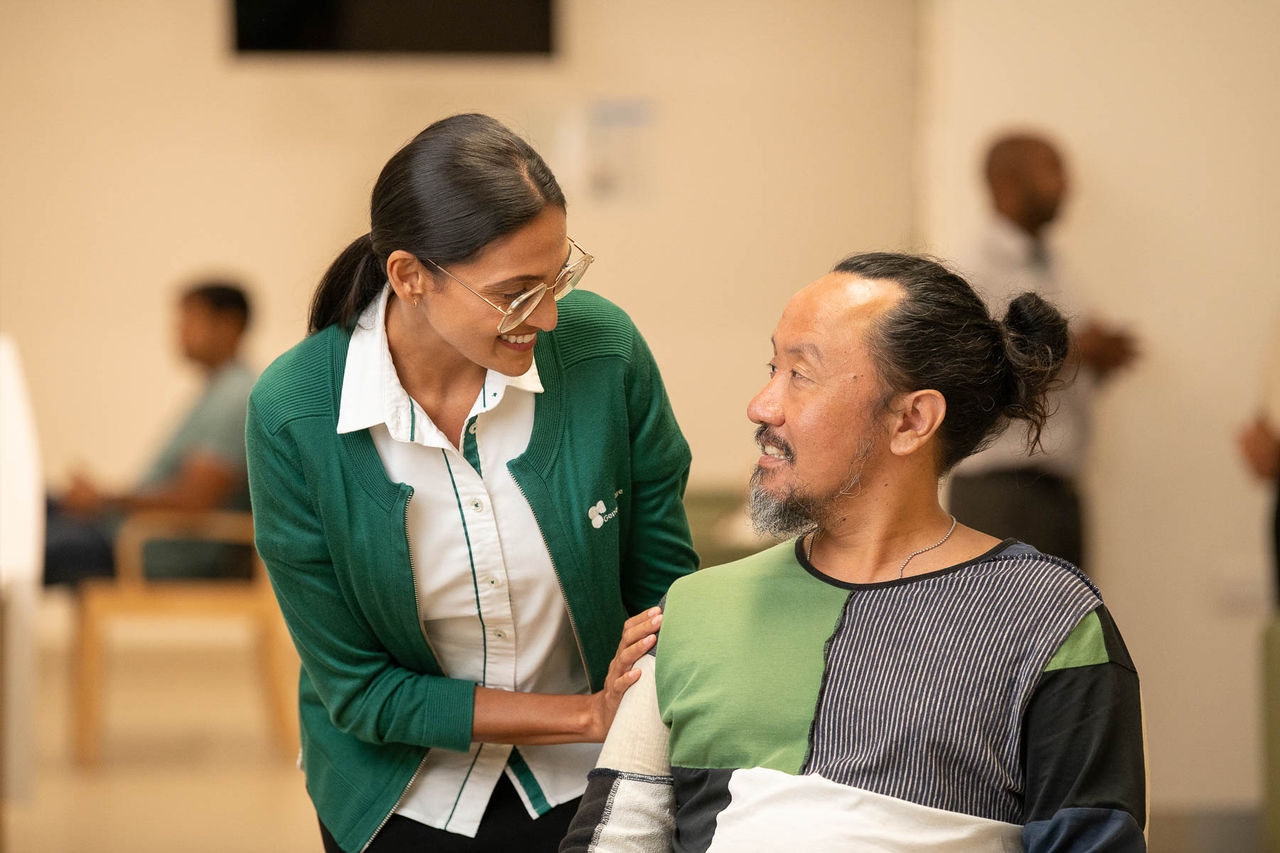 Patient with clinician