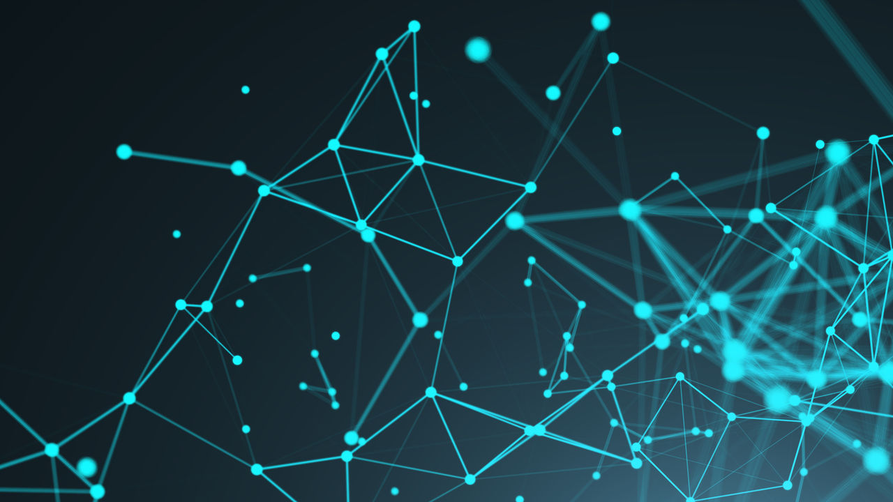 Abstract connection dots. Technology background. Digital drawing blue theme. Network concept 3d rendered; Shutterstock ID 742401835; purchase_order: Use up 22/23 credit; job: Use up 22/23 credit; client: Use up 22/23 credit; other: Use up 22/23 credit